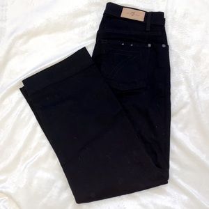 7 for all mankind Black Wide Leg Stretch Jeans